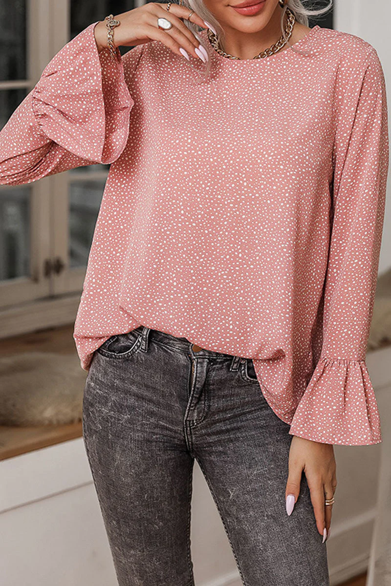 Fashion Street Print Patchwork O Neck Tops - Image 6