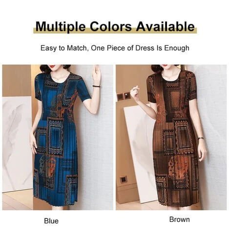 Fashionable Pleated Dress - Image 6