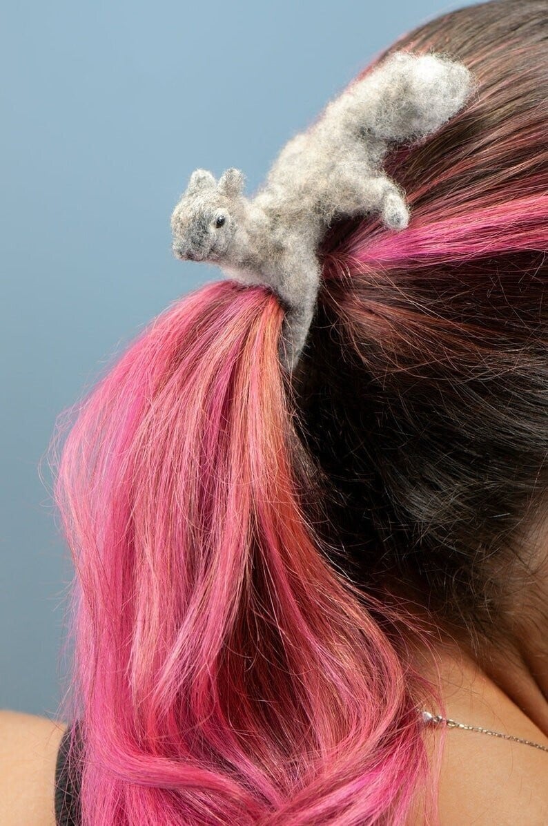 Felted animal hairpin - Image 11