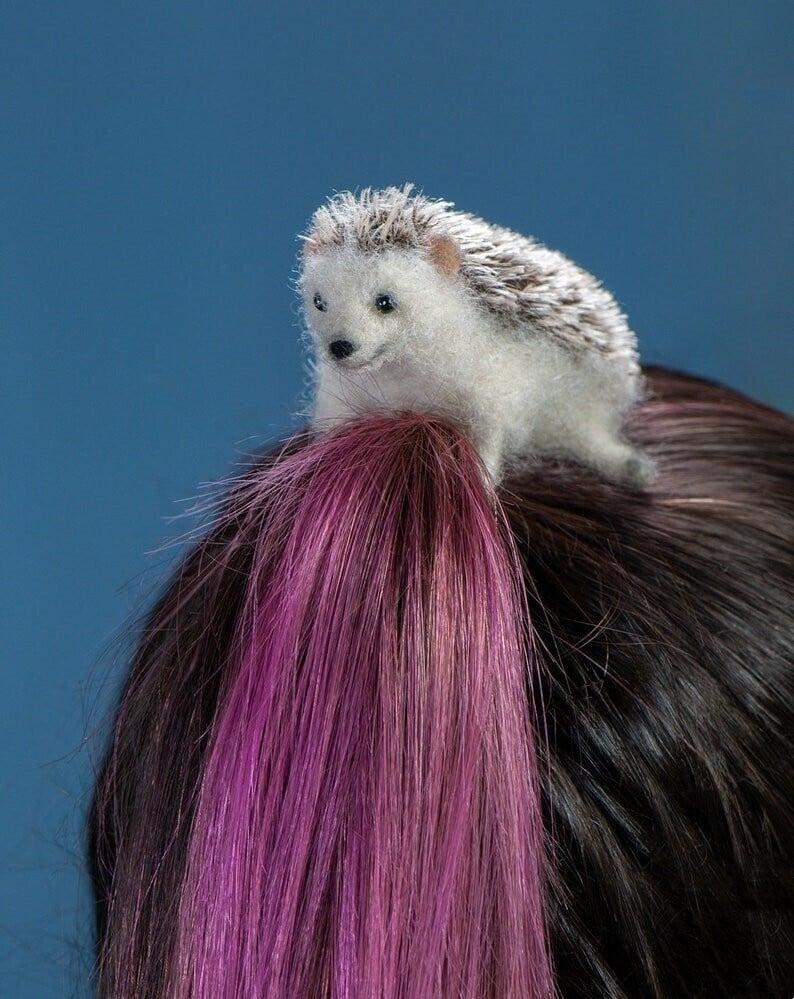 Felted animal hairpin - Image 16