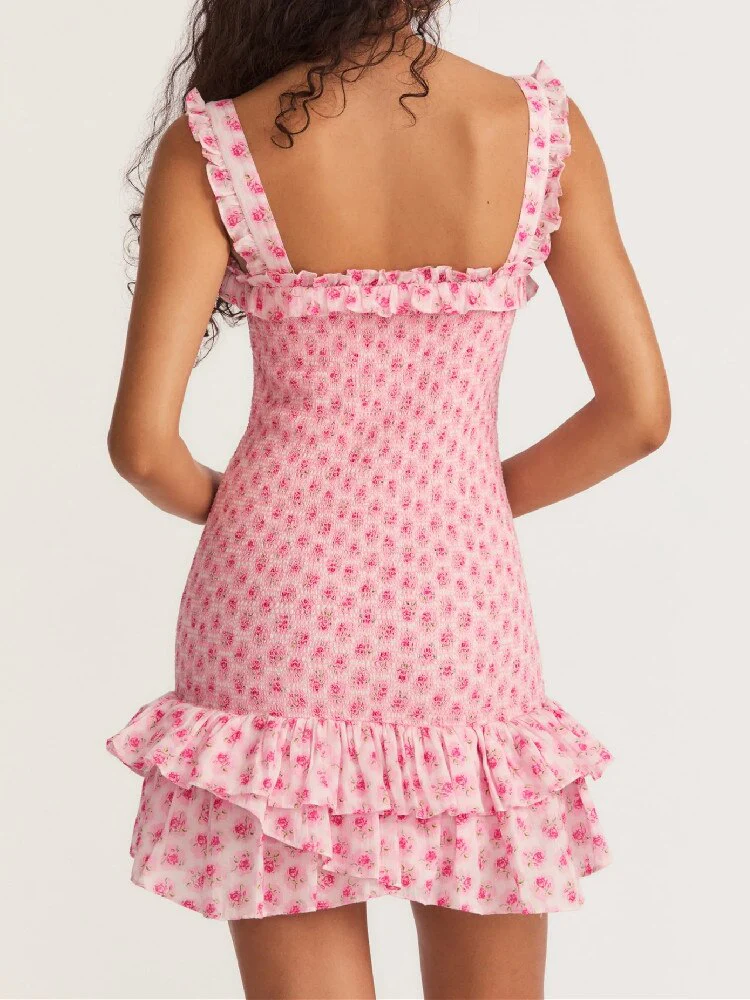 Flirty Ruffle Sleeveless A-line Mini Dress - Perfect for a Stylish Summer Look - Image 7