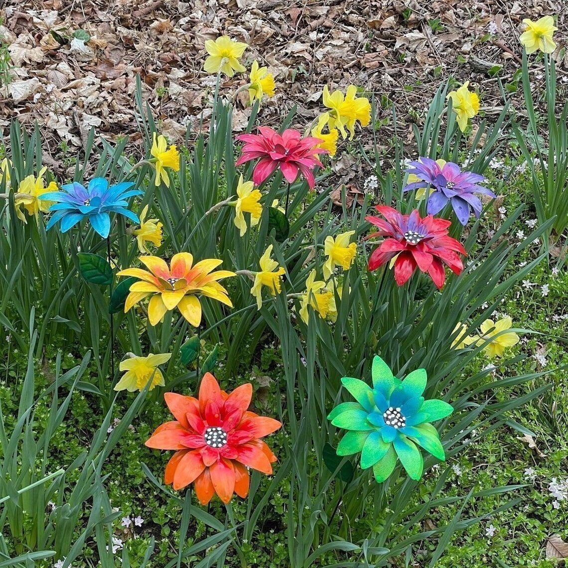 Metal Flowers Garden Stakes - Image 5