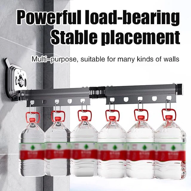 Suction Cup Wall Mount Folding Clothes Drying Rack - Image 5
