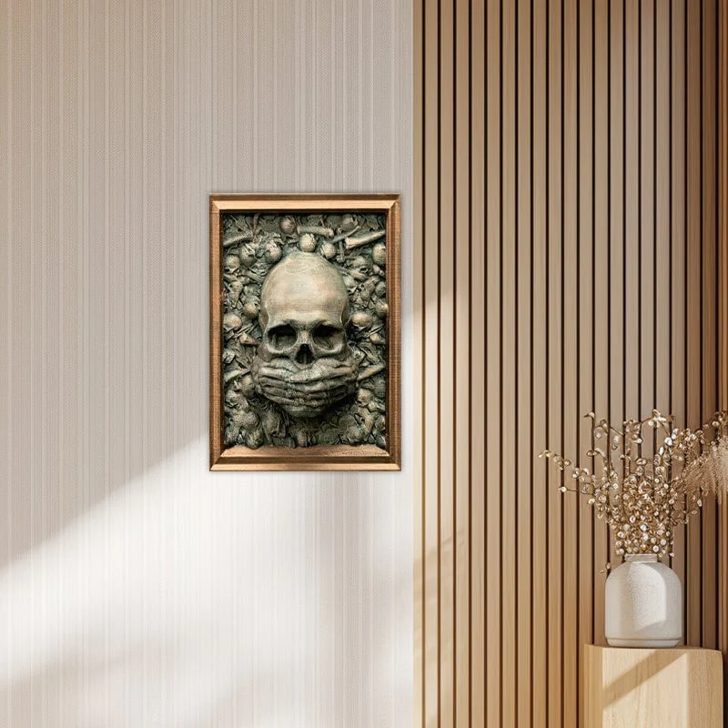 Framaskull 3D Halloween Three Wise Skulls Framed Picture - Image 3