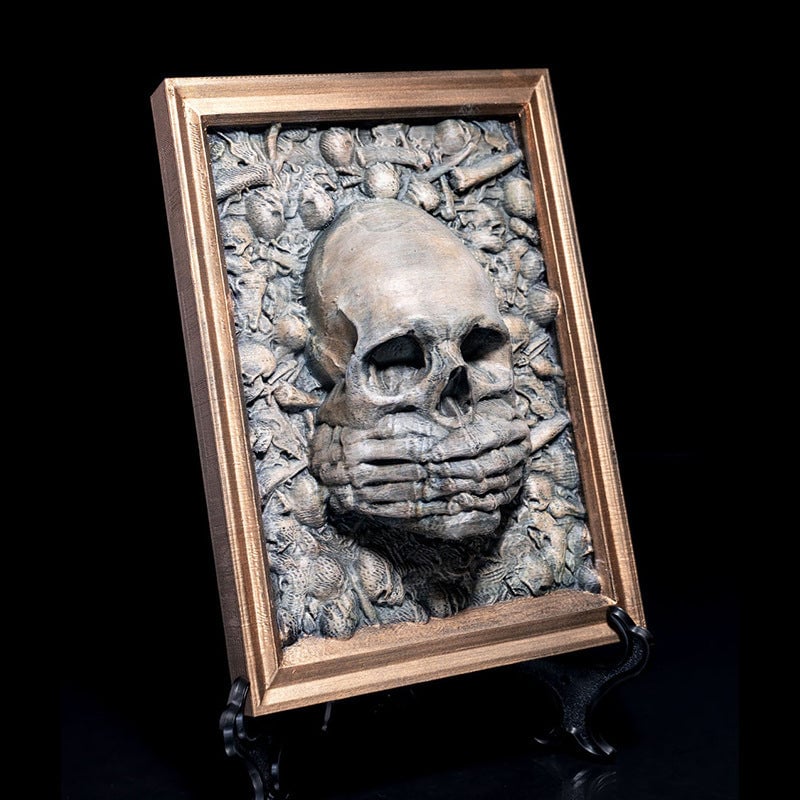 Framaskull 3D Halloween Three Wise Skulls Framed Picture - Image 7