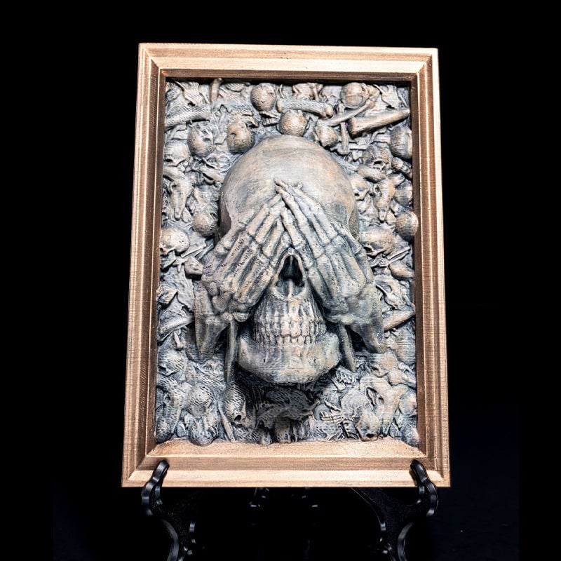 Framaskull 3D Halloween Three Wise Skulls Framed Picture - Image 9