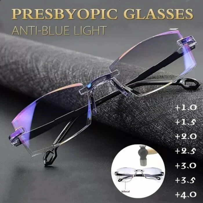 NEW DIAMOND-CUT BIFOCAL PROGRESSIVE & ANTI-BLUE EYEWEAR ULTRALIGHT READING GLASSES - Image 2
