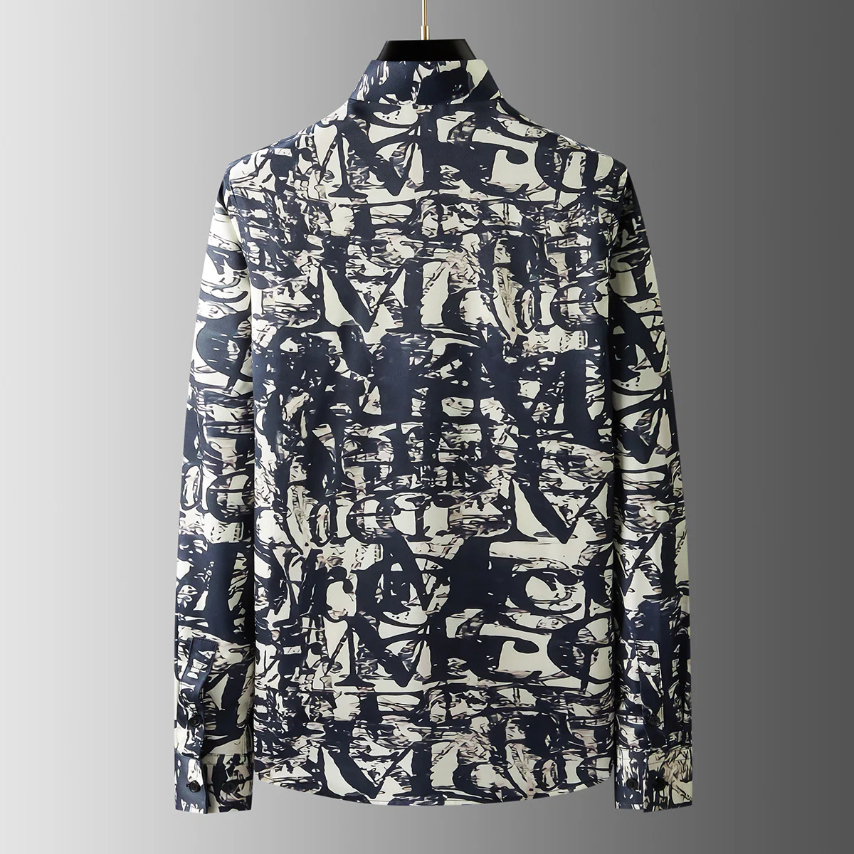 Graffiti letters digital print long sleeve shirt - Image 3