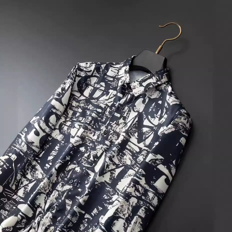 Graffiti letters digital print long sleeve shirt - Image 4