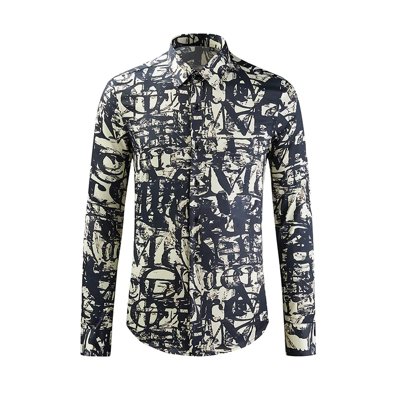 Graffiti letters digital print long sleeve shirt - Image 6