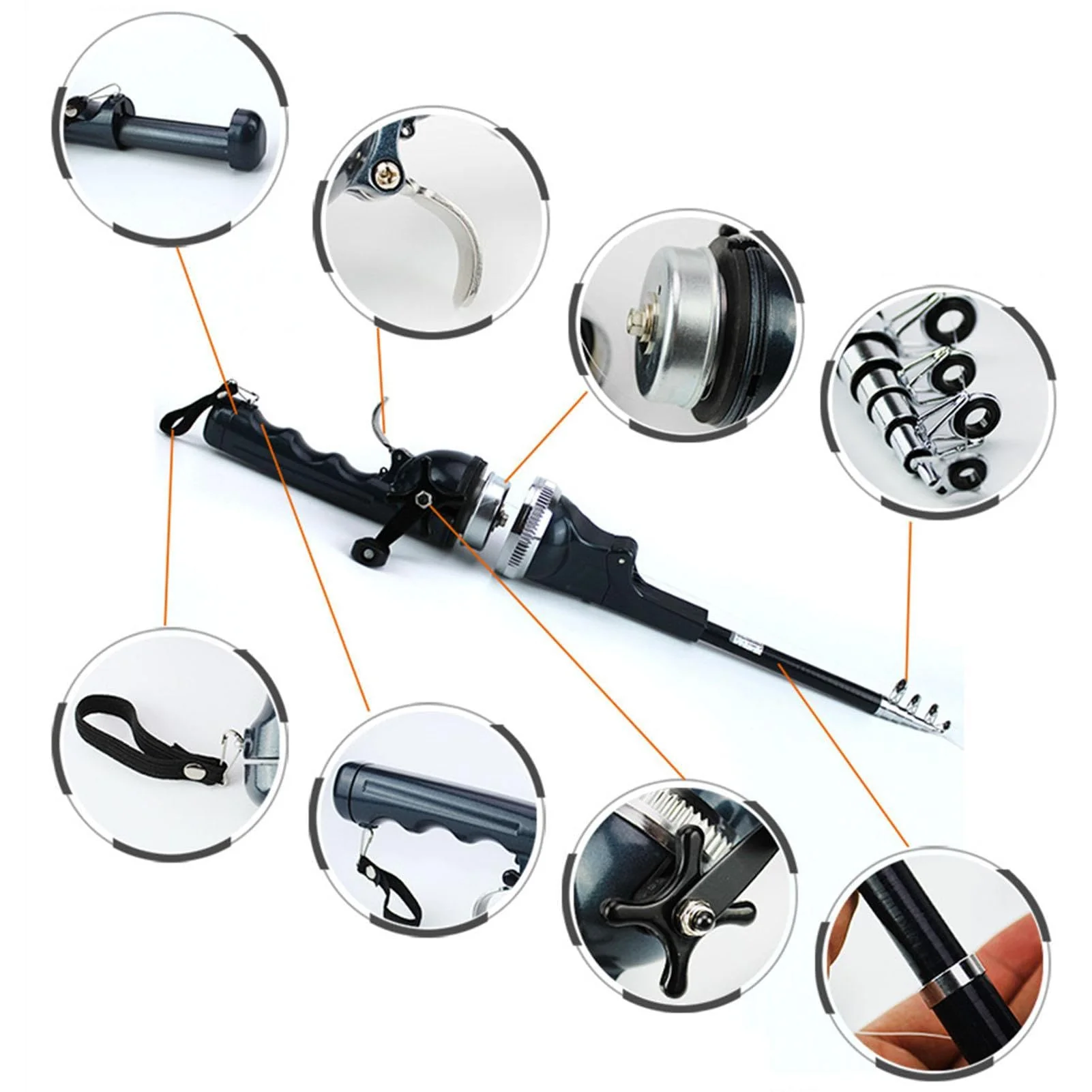 High Quality Folding Fishing Rod With Line Portable Pocket Throwing Rock Telescopic And Reel - Image 5