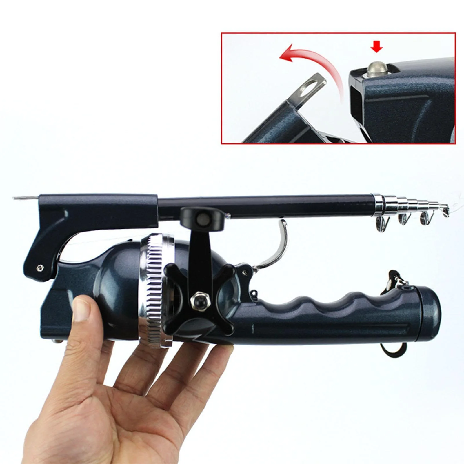 High Quality Folding Fishing Rod With Line Portable Pocket Throwing Rock Telescopic And Reel - Image 7