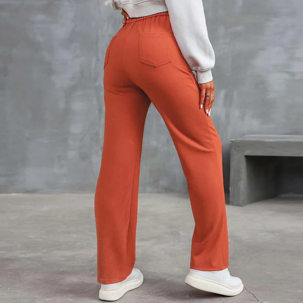 High-waisted Elastic Casual Trousers - Image 5