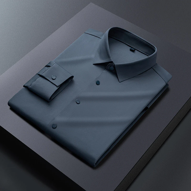 Ice Silk Seamless Stretch Shirt - Image 10
