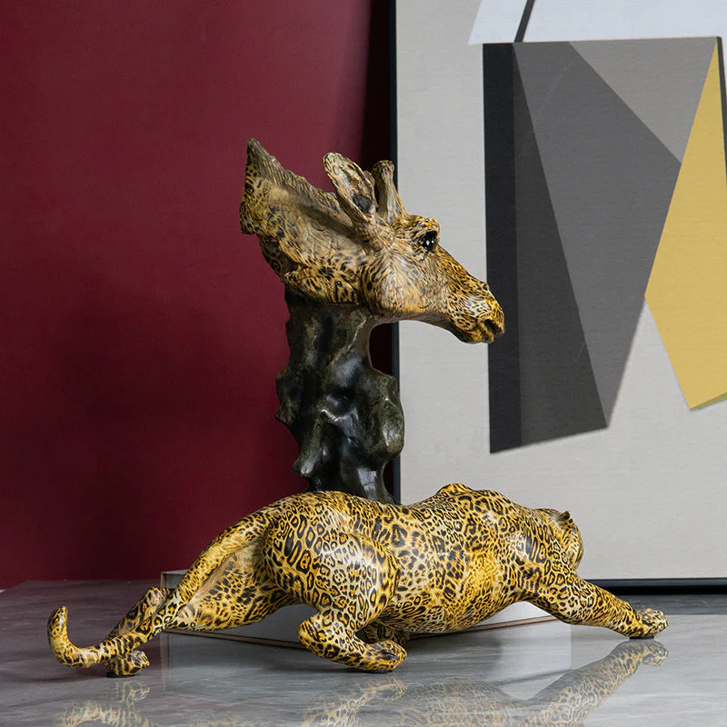 Leopard print ornaments, home office wine cabinet decorations - Image 4