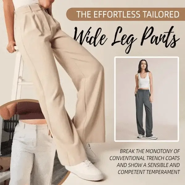 Lightweight Tailored Wide Leg Pants (Buy 2 Free Shipping) - Image 5