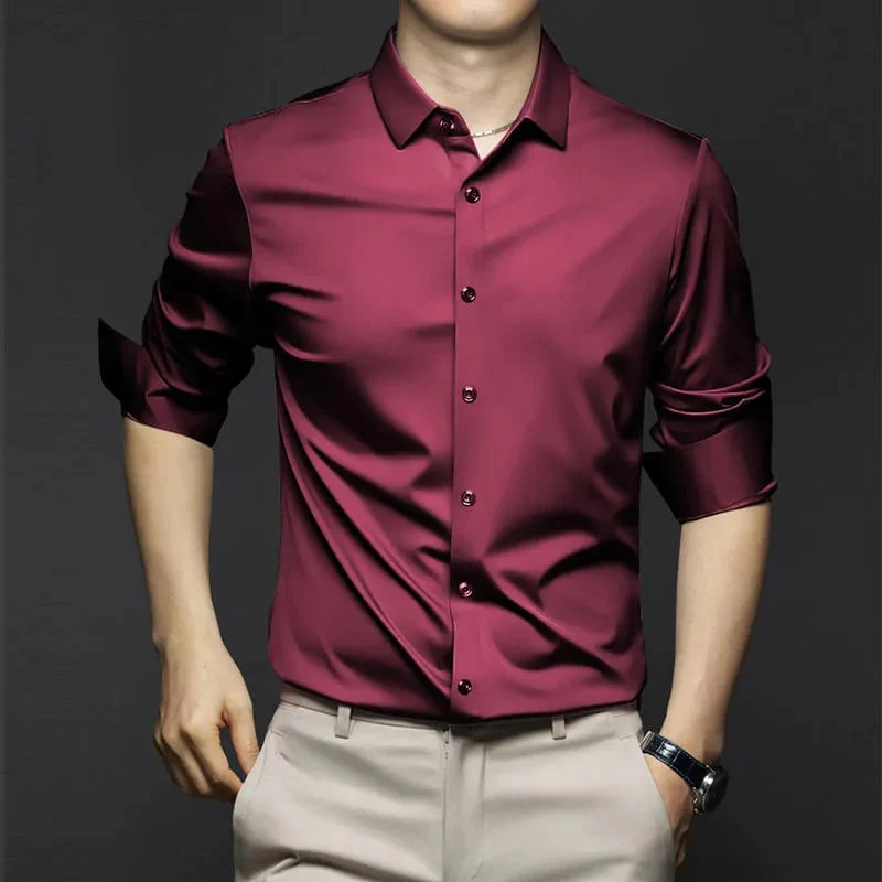 Men's Classic Breathable Comfortable Wrinkle Resistant Shirt - Image 4