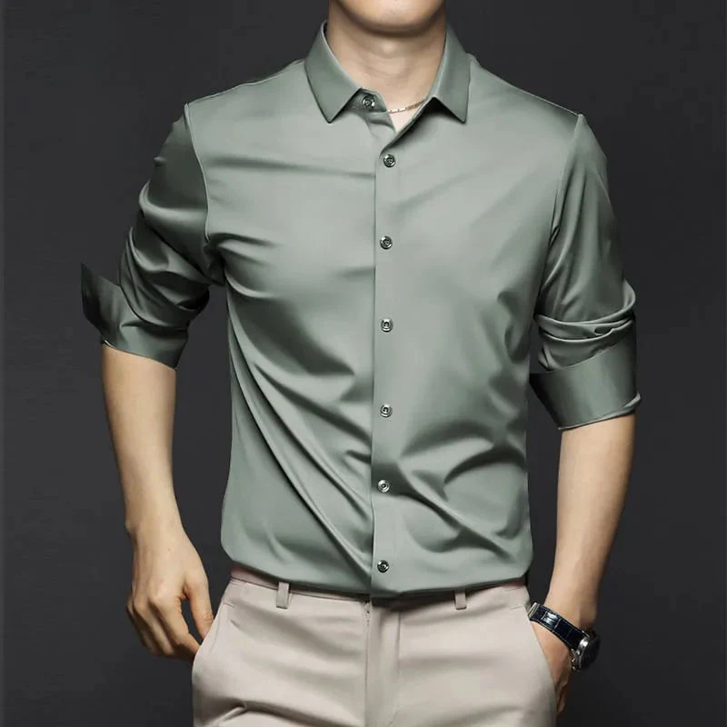 Men's Classic Breathable Comfortable Wrinkle Resistant Shirt - Image 9