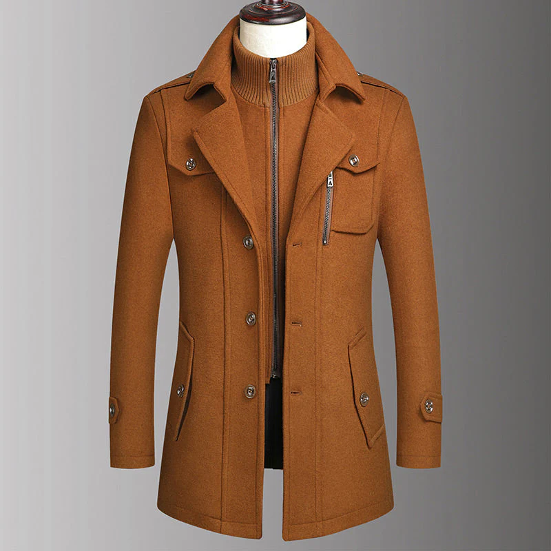 Men's Business Tweed Coat - Image 5