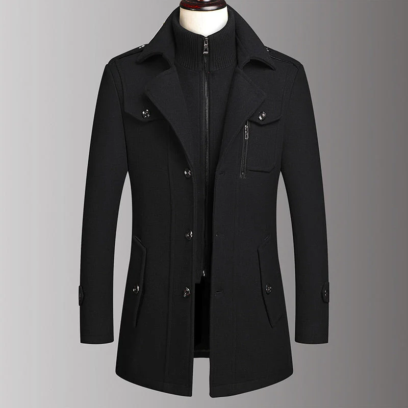 Men's Business Tweed Coat - Image 7