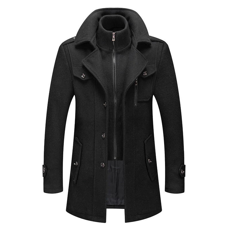 Men's Business Tweed Coat - Image 9