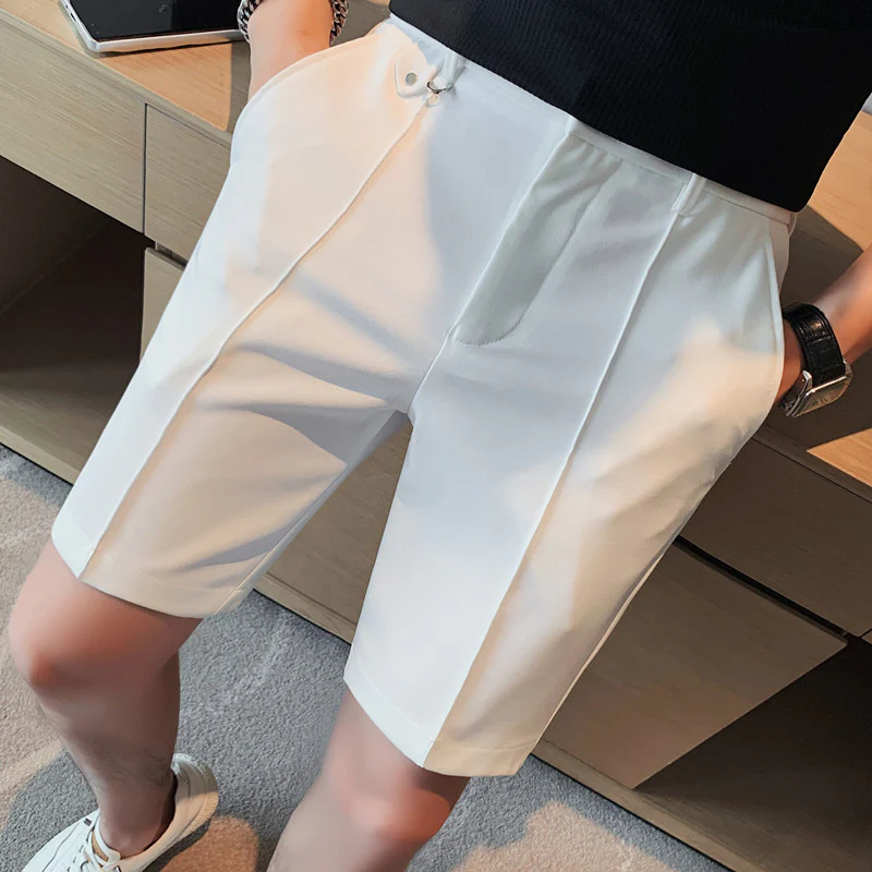 Men's casual suit shorts British style shorts - Image 3