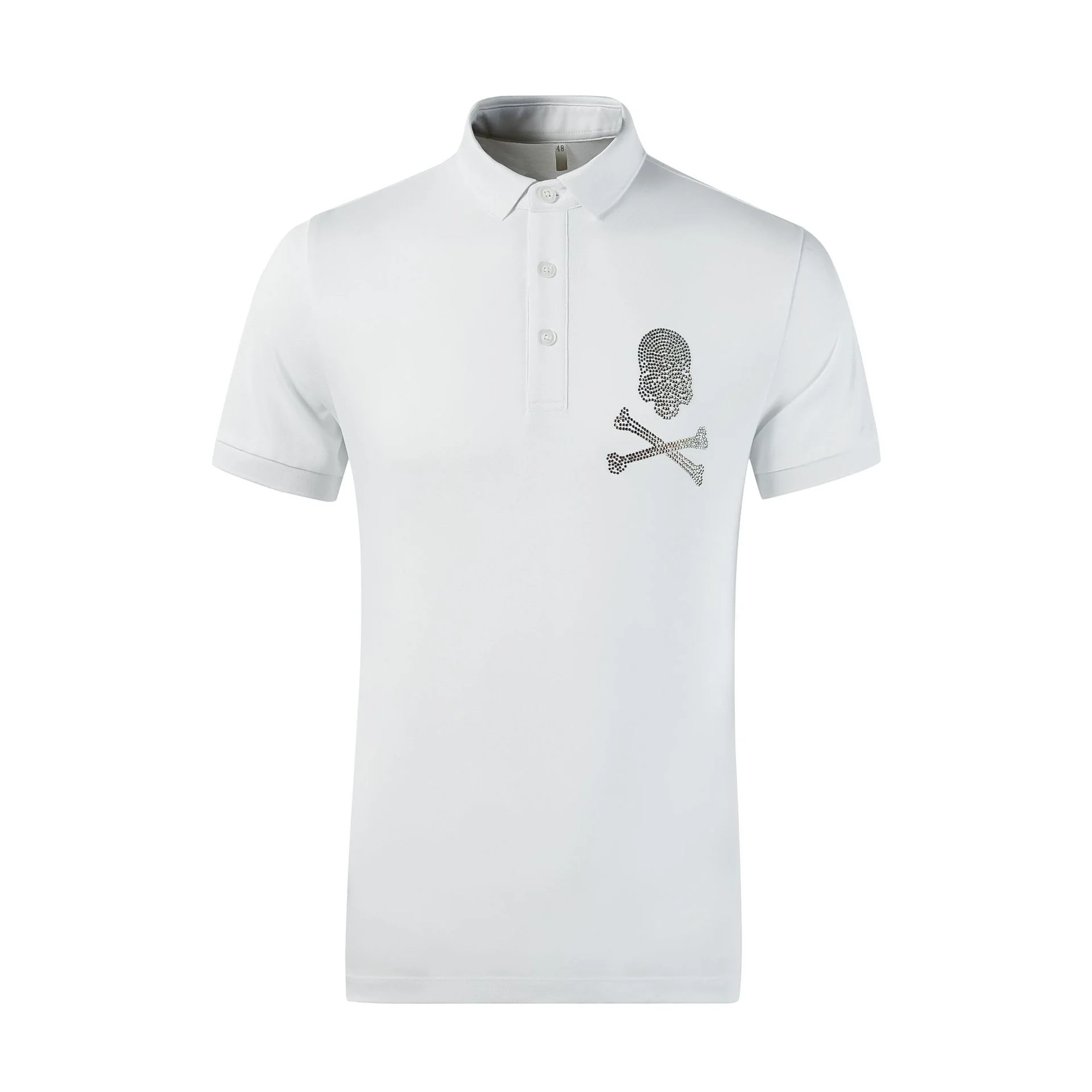 Men's Colored Diamond Skull POLO Shirt - Image 10