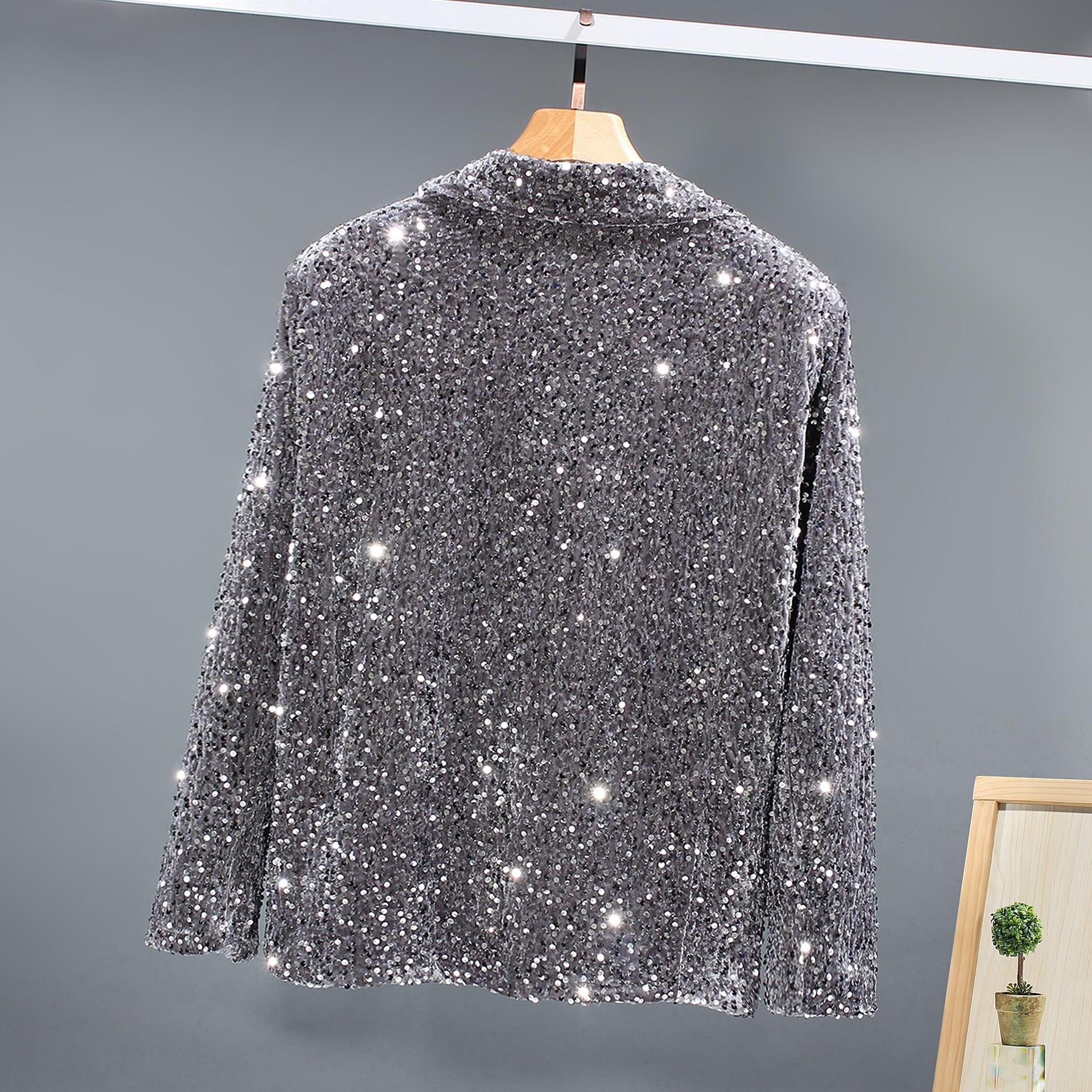 Men's Jackets Street Style Youth Fashion Trend Stage Group Buy Sequin Performance Costume - Image 3