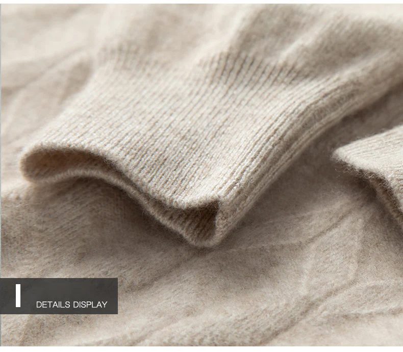 Men's round neck cashmere sweater, warm knitted bottoming shirt, fashionable and casual - Image 11