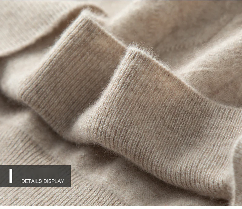 Men's round neck cashmere sweater, warm knitted bottoming shirt, fashionable and casual - Image 12