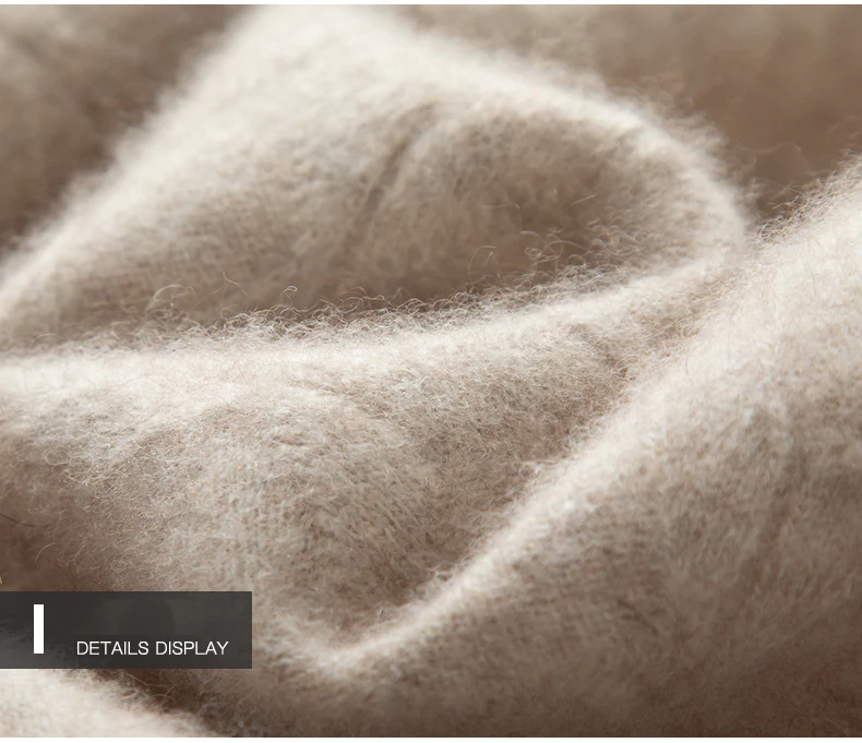 Men's round neck cashmere sweater, warm knitted bottoming shirt, fashionable and casual - Image 13