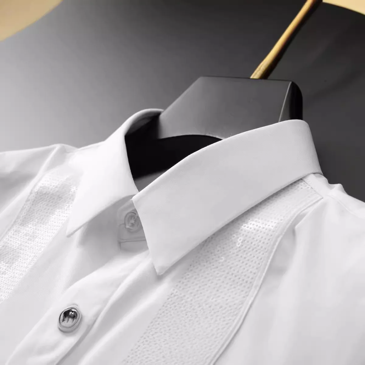 Men's sequin embroidery long sleeve shirt - Image 6