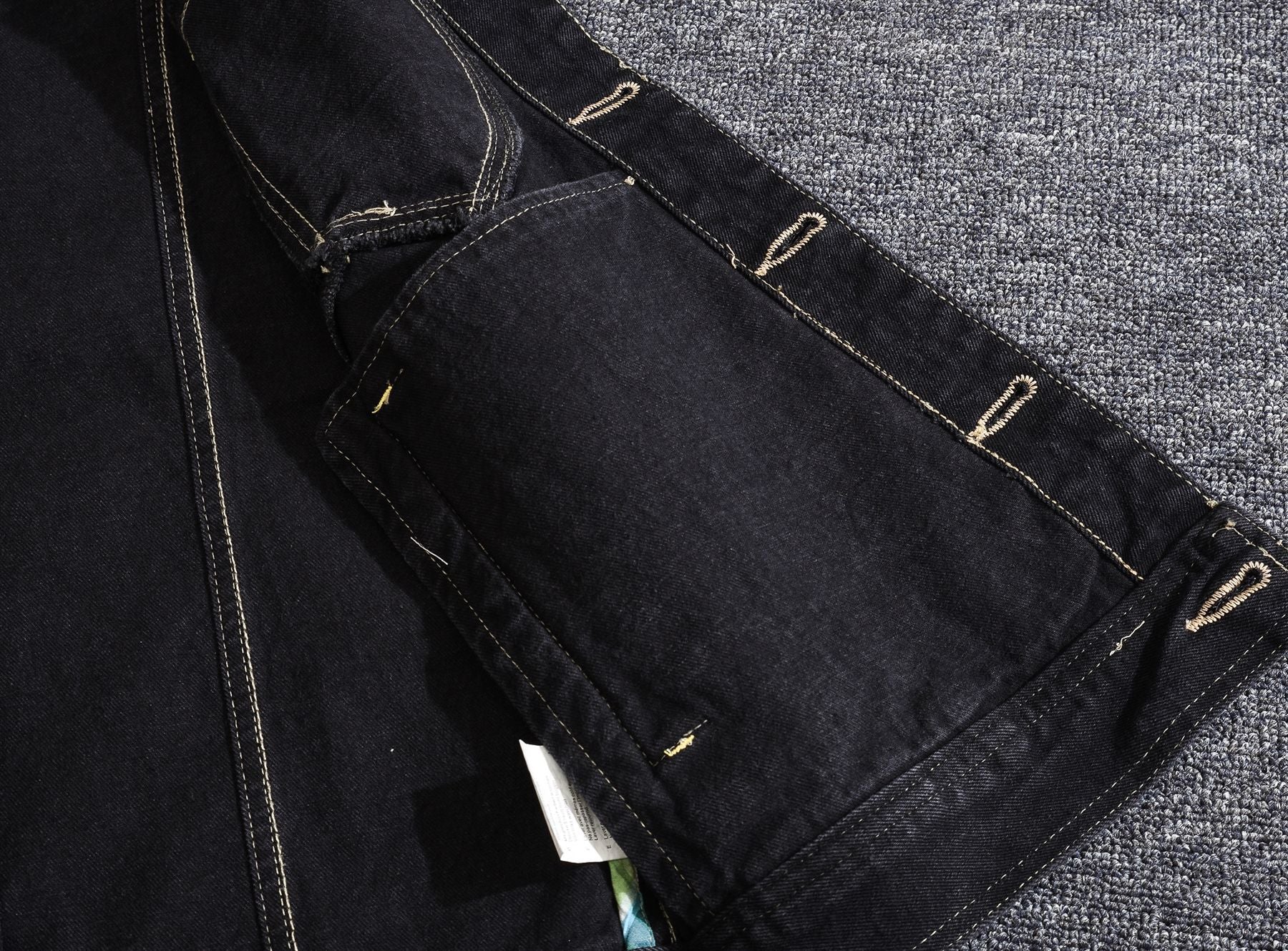 Men's slim fit black denim vest Vintage denim sleeveless vest - Image 4