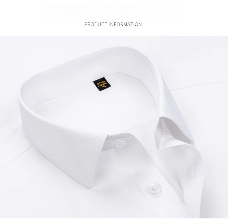 Mulberry silk series short-sleeved shirt men's spring and summer high-end DP non-iron shirt white shirt - Image 3