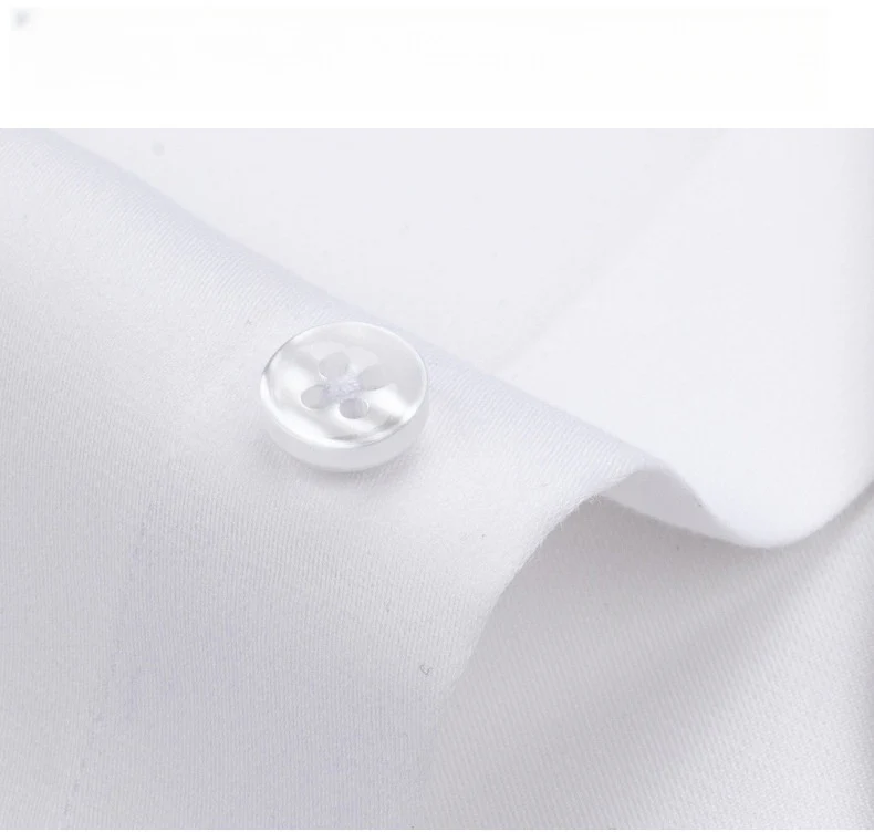 Mulberry silk series short-sleeved shirt men's spring and summer high-end DP non-iron shirt white shirt - Image 5