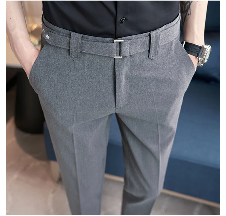 Naples Italian style men's nine-point suit pants - Image 5