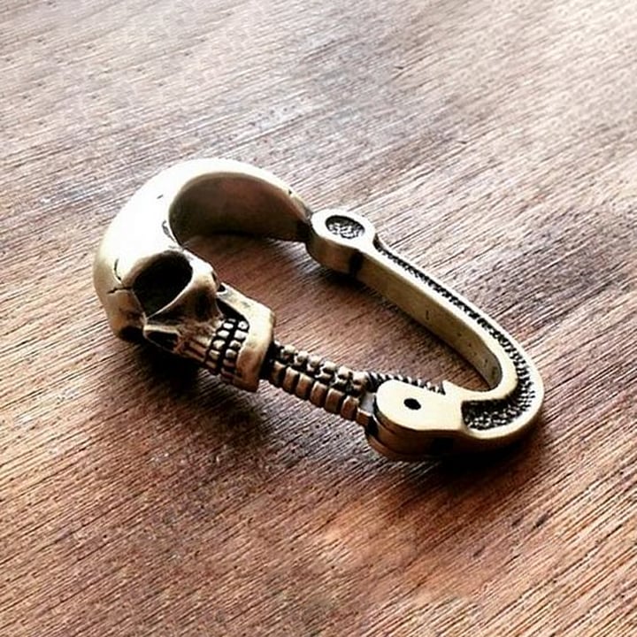 Novel Skull Carabiner with Articulated Cervical Column Clasp - Image 12
