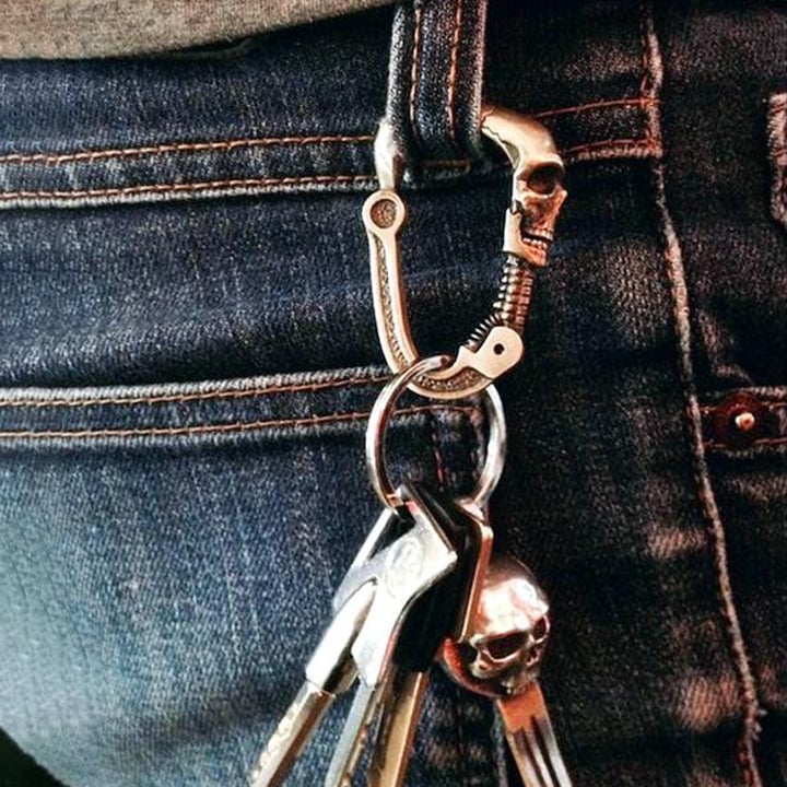 Novel Skull Carabiner with Articulated Cervical Column Clasp - Image 3