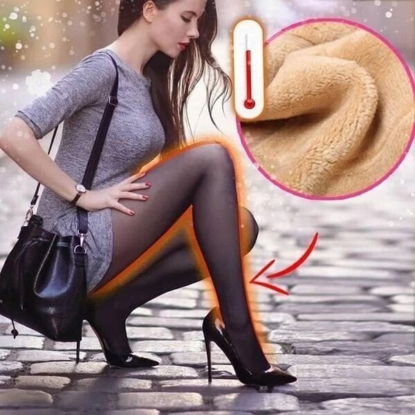 Flawless Legs Fake Translucent Warm Plush Lined Elastic Tights⨠- Image 2