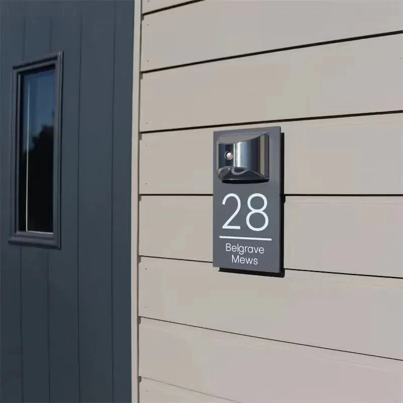 Personalized Solar Modern Door Plaque - Image 3