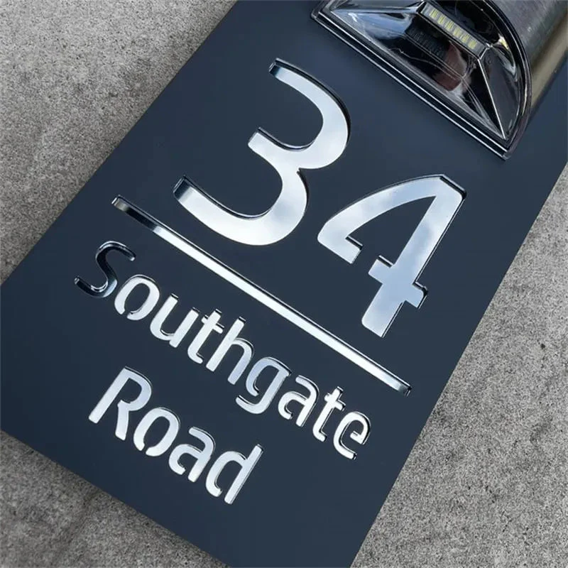 Personalized Solar Modern Door Plaque - Image 6