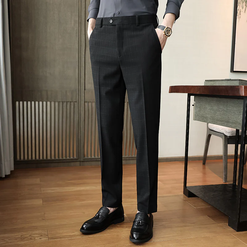 Plaid casual business suit trousers - Image 7