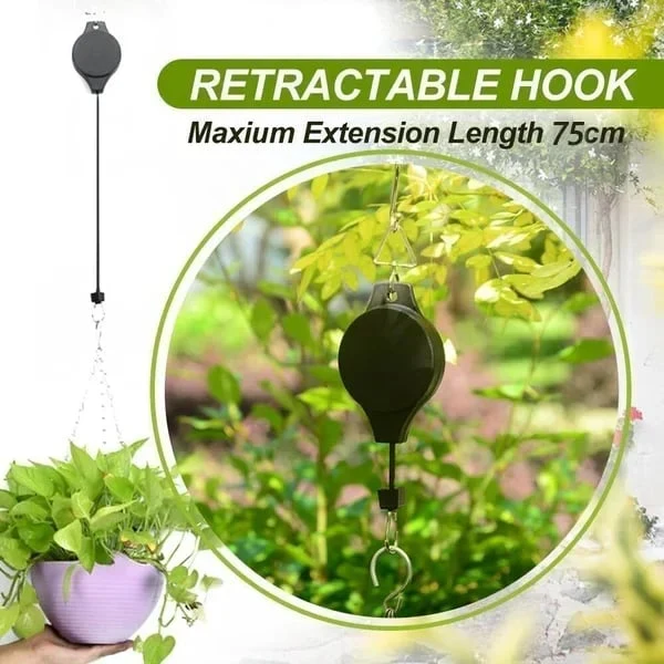 Plant Pulley Set For Garden Baskets Pots, Birds Feeder - Image 11