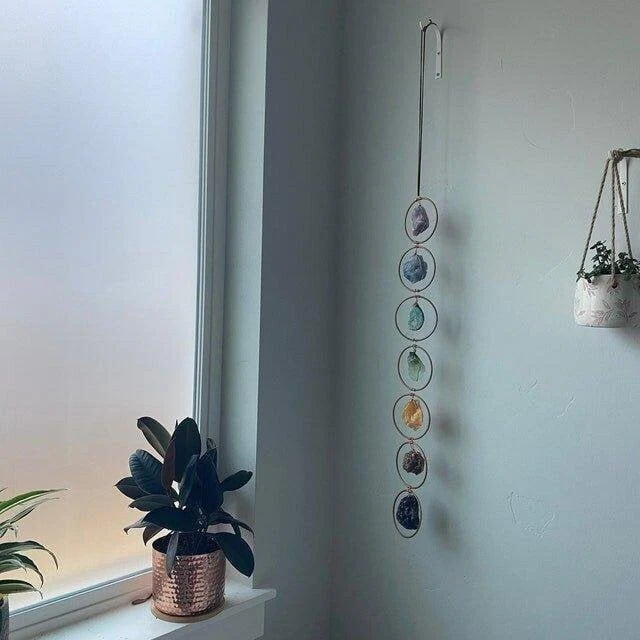 Raw Crystal 7 Chakra Gemstone Wall Decor - Image 10