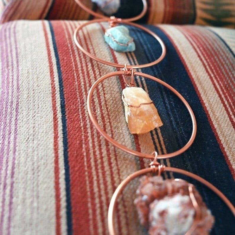 Raw Crystal 7 Chakra Gemstone Wall Decor - Image 8