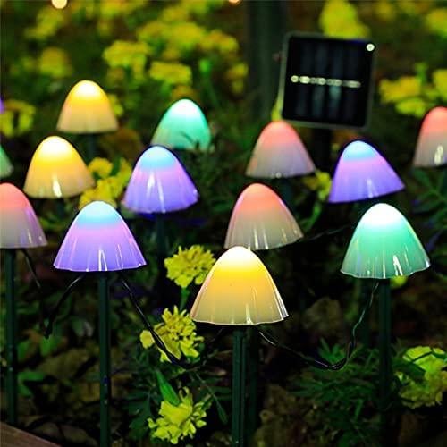 8 Functions - 12-20 Pieces Set of Four Colors/Warm White Mini Mushroom Solar Lights - Image 11