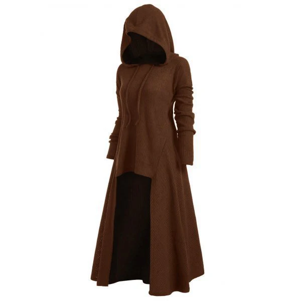 Hooded Pocket High Low Drop Shoulder Longline Sweater - Image 6
