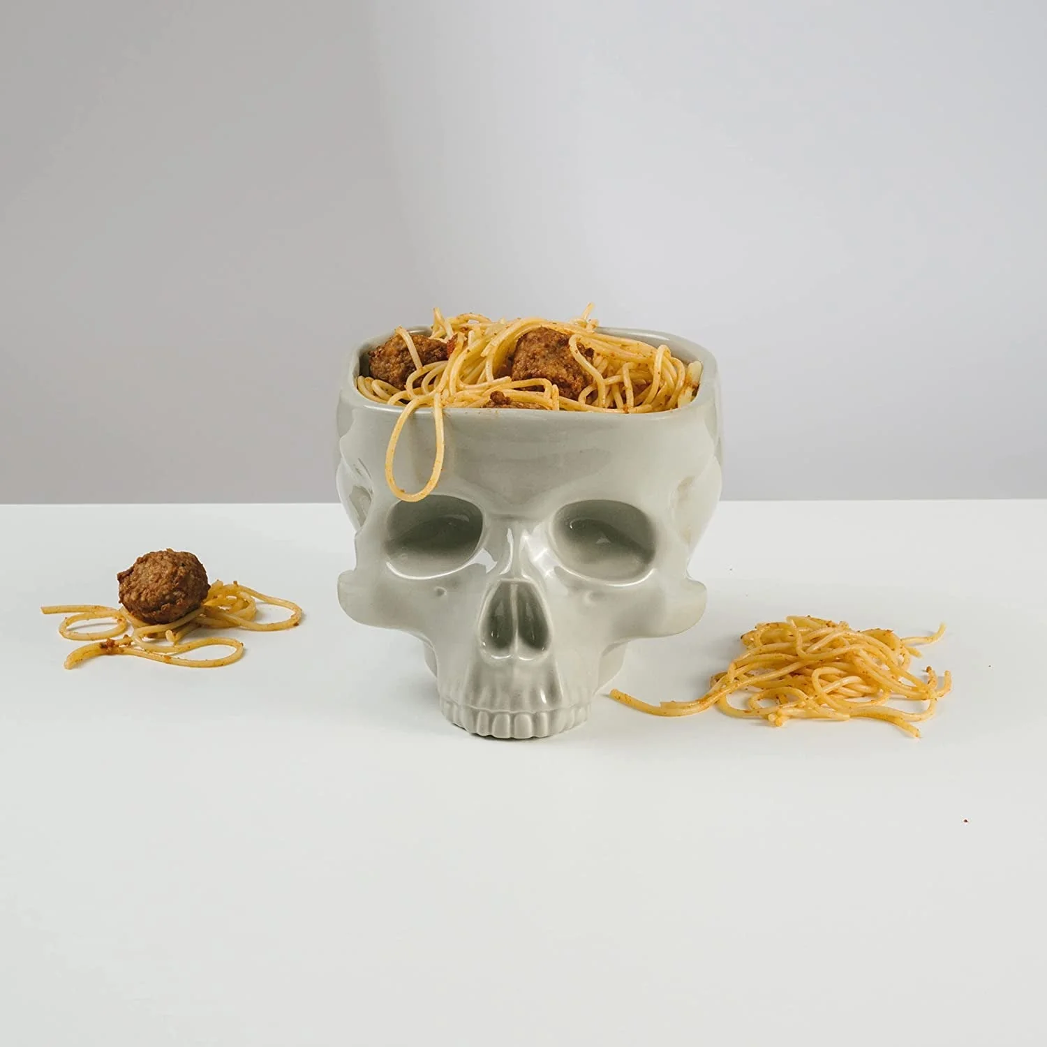 Skull Pasta Bowl Halloween Tableware Home Bar Gourmet Candy Bowl Retro Gothic Table Decor - Image 7