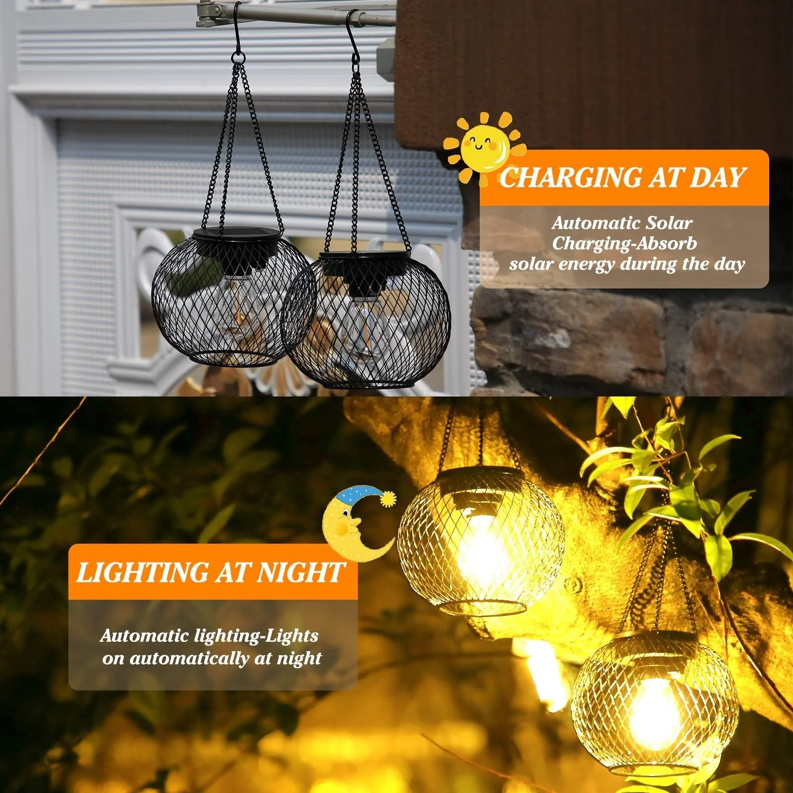 Solar Outdoor Lights Upgraded Hanging Lantern - Image 4