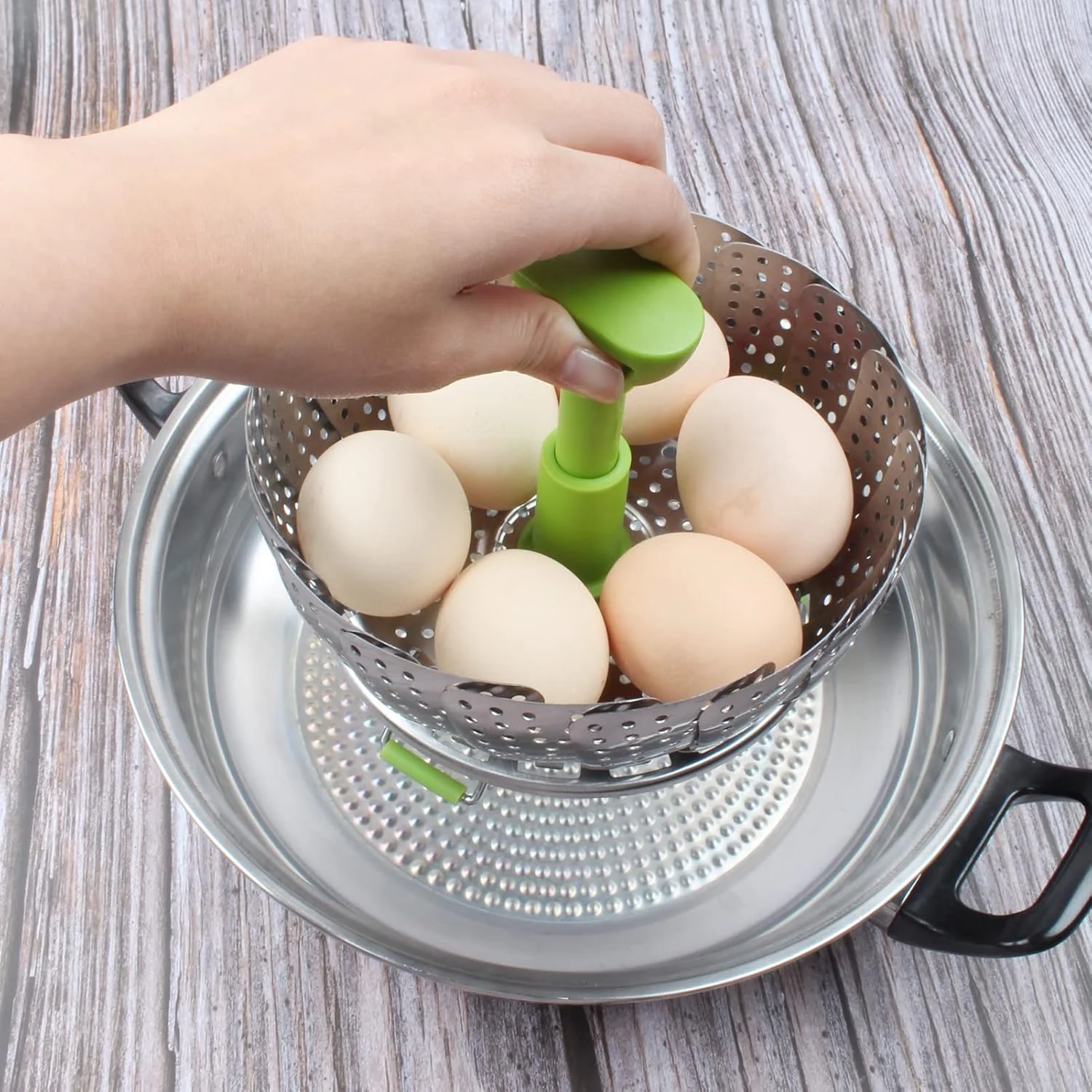 Stainless Steel Vegetable Steamer Basket - Image 4